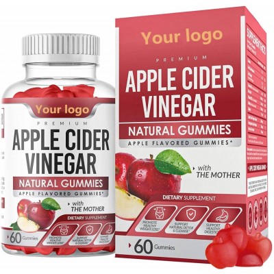 Oem Supplement Vegan Apple Cider Vinegar Slimming Gummies Apple Cider Vinegar Gummy Helps With Detox Cleanse 60 Count