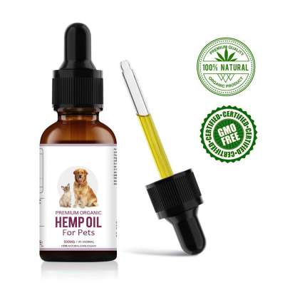 Private label food grade zero THC 100% organic hemp seed oil for pets